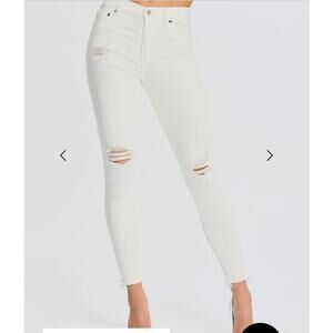 SER.O.YA Womens white Maya mid rise skinny jeans size 25 NWT